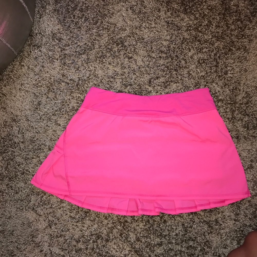 Pink Lululemon tennis skirt w built in shorts